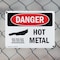 Signmission Hot Surface Sign, 7 in H x 10 in W, Plastic, Hot Metal OS-2PACK-DS-P-710-L-1361 - alternate 2